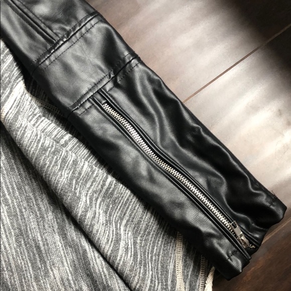 BLANKNYC Faux Leather jacket/sweatshirt combo - Picture 5 of 6